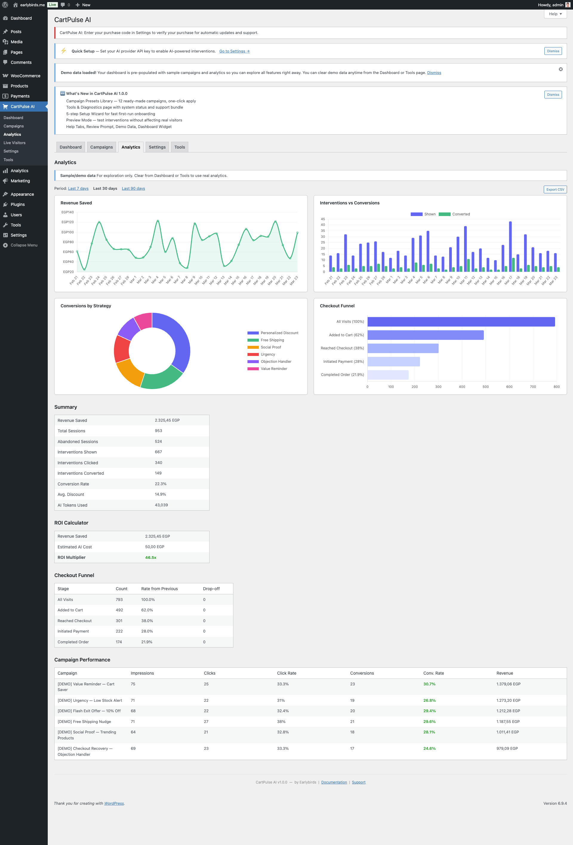 Analytics Dashboard with Charts
