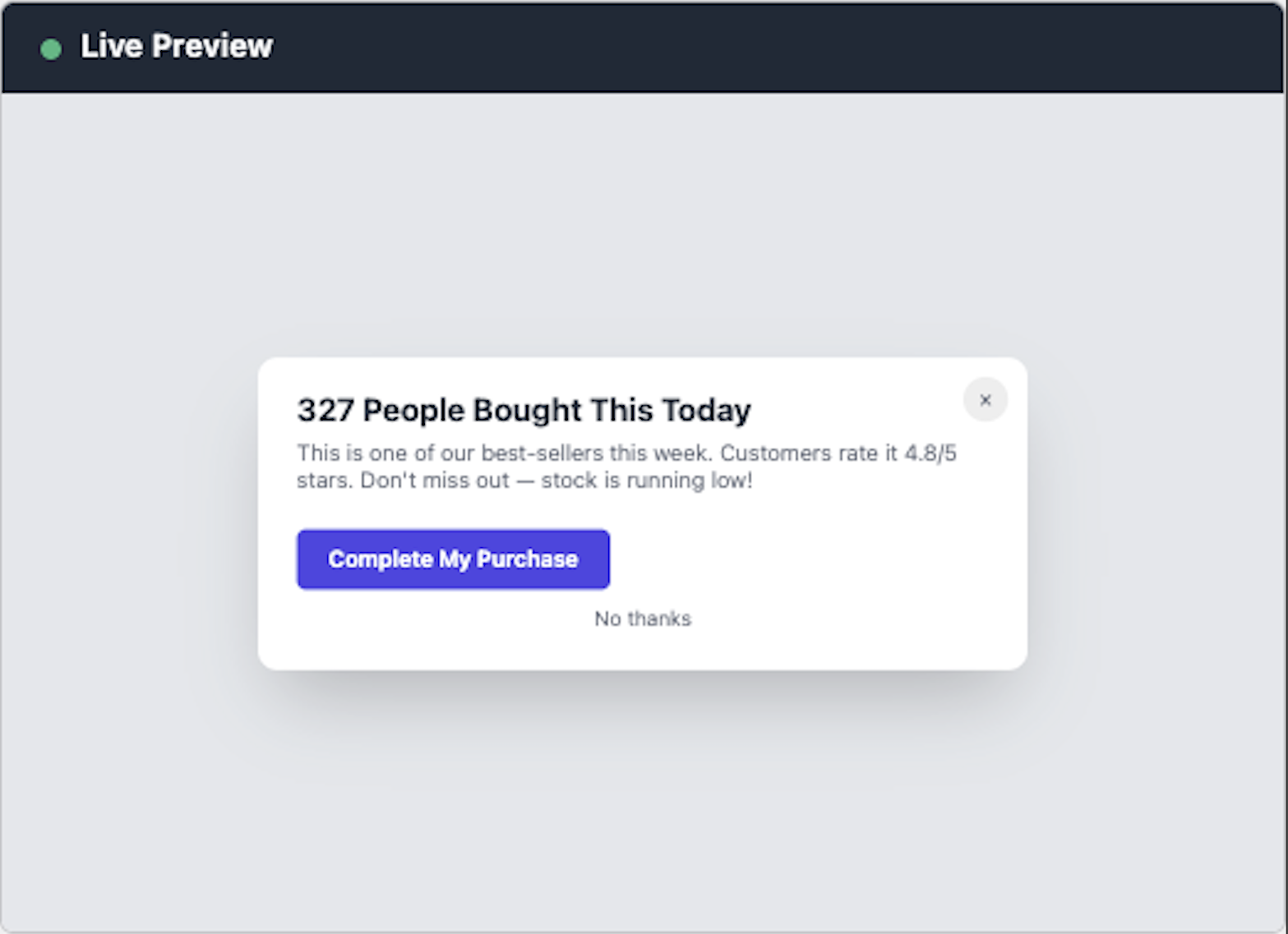 Intervention: Idle Timeout