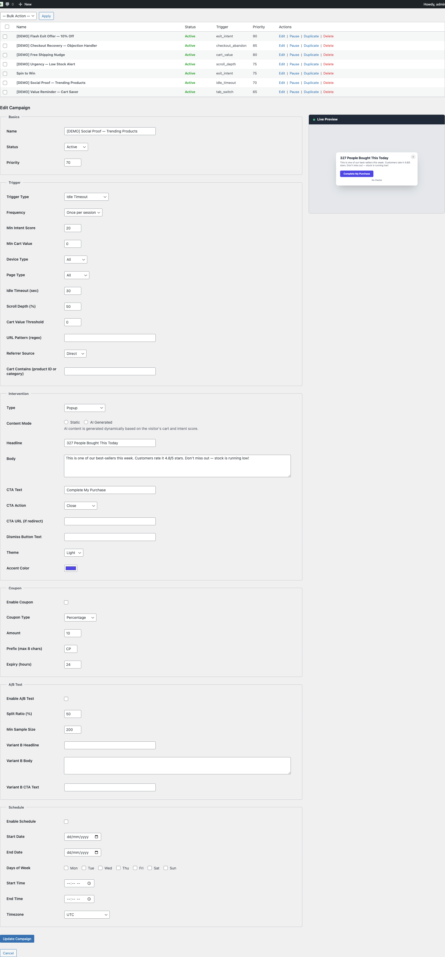 Trigger: Idle Timeout